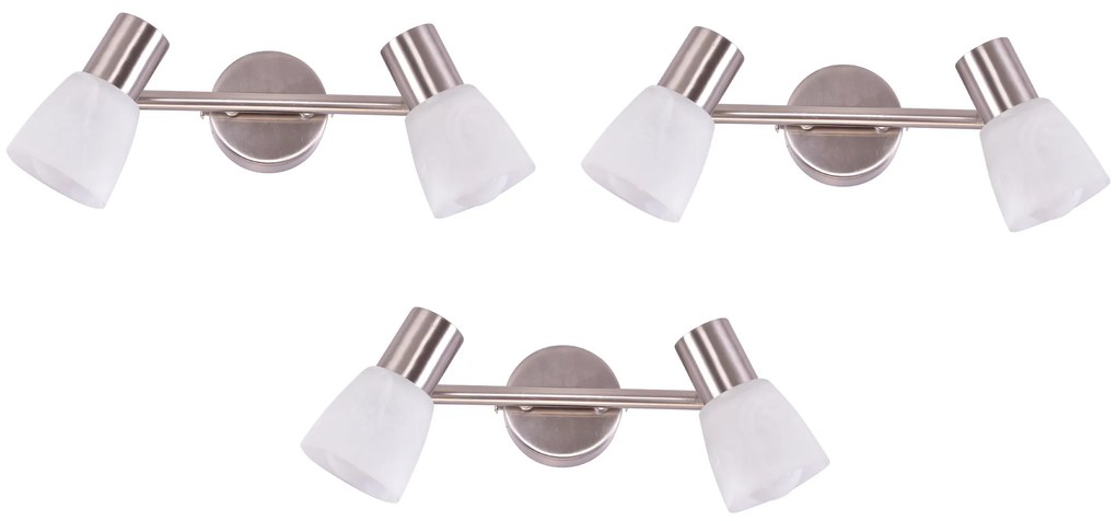 Φωτιστικό Οροφής - Σποτ SE 130-C2 (x3) Softy Packet Nickel mat adjustable spotlight with opal glass+ - 77-8850 - 51W - 100W - 77-8850