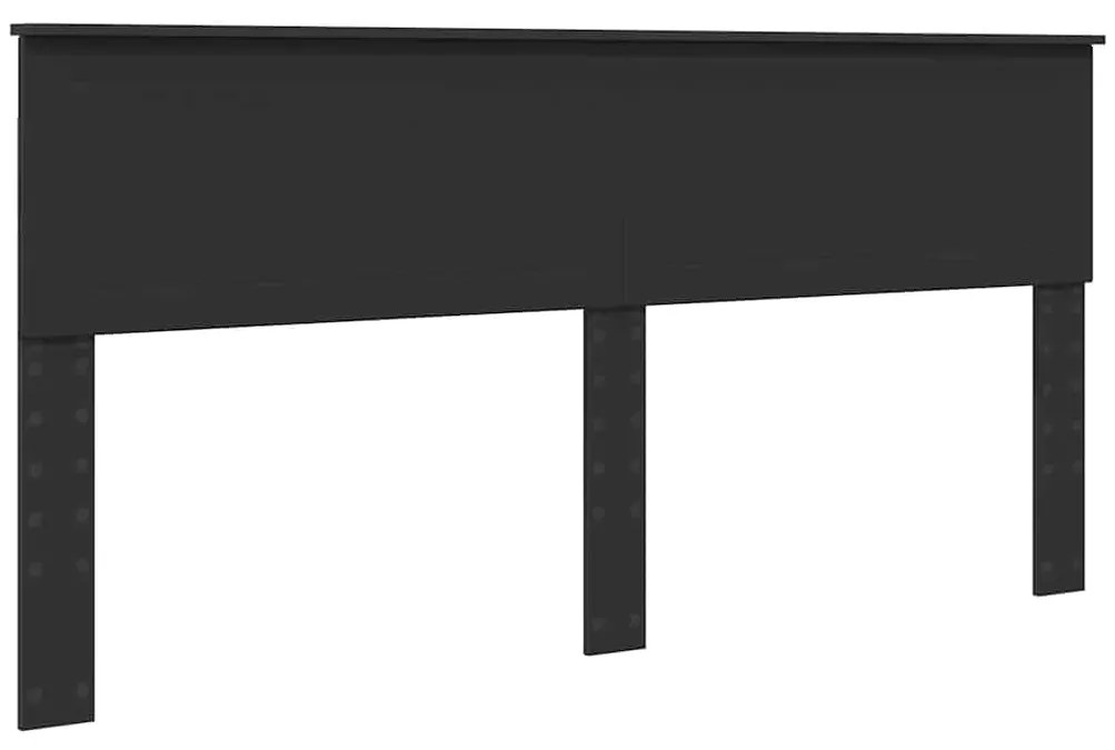 vidaXL Κεφαλάρι με κεφαλάρι Μαύρη Οξυά 180 cm Επεξεργασμένο ξύλο