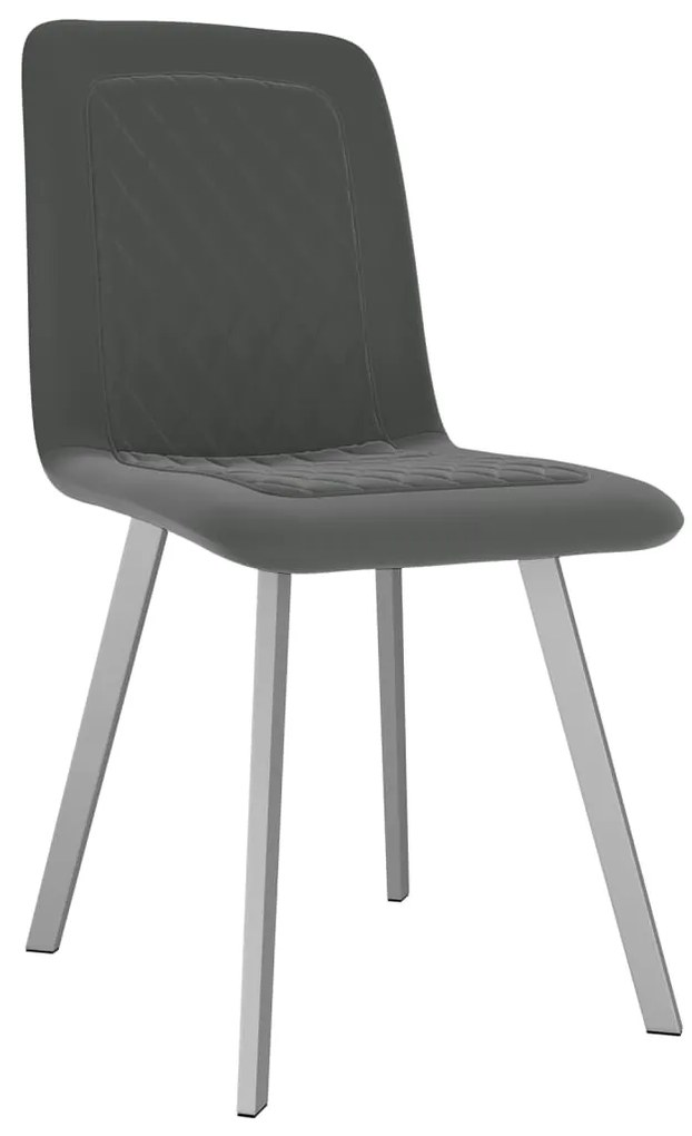 vidaXL Καρέκλες Τραπεζαρίας 2 τεμ. Γκρι Βελούδινες