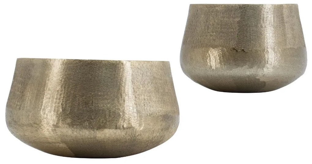 Artekko Trophy Διακοσμητικό Δοχείο Κασπώ Μέταλλο Χρυσό (19,5x19,5x33)cm Σετ/2 Artekko 48640
