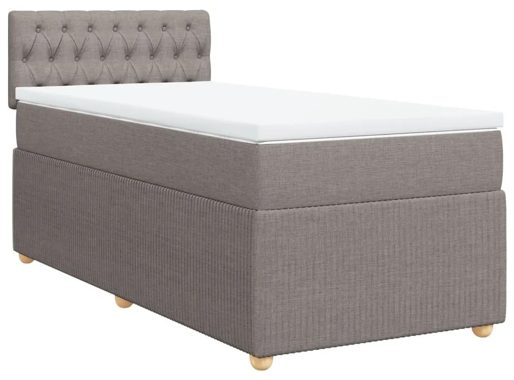 ΚΡΕΒΑΤΙ BOXSPRING ΜΕ ΣΤΡΩΜΑ TAUPE 90X190 ΕΚ.ΥΦΑΣΜΑΤΙΝΟ 3287322