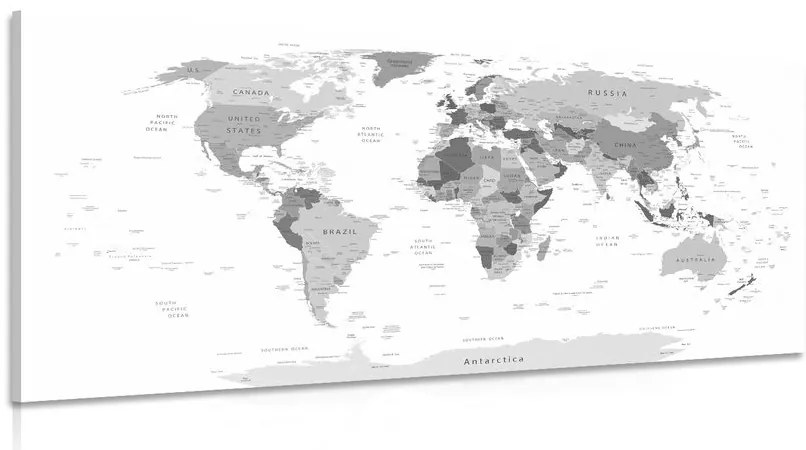 Εικόνα ασπρόμαυρο χάρτη με ονόματα - 120x60