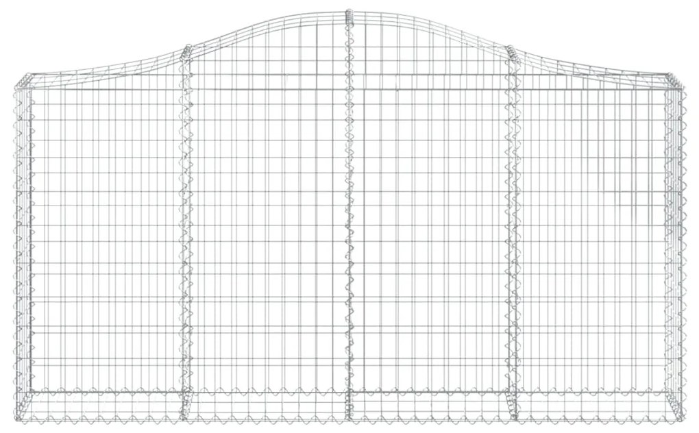 vidaXL Συρματοκιβώτια Τοξωτά 25 τεμ. 200x30x100/120 εκ. Γαλβαν. Ατσάλι