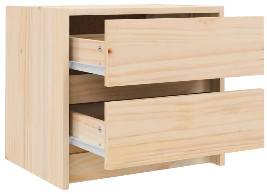 vidaXL Κομοδίνα 2 τεμ. 40 x 31 x 35,5 εκ. από Μασίφ Ξύλο Πεύκου