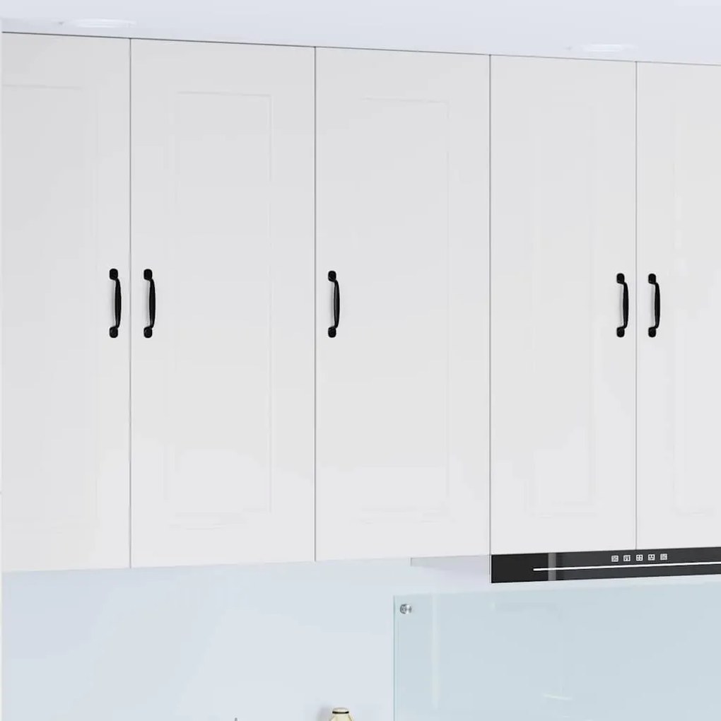 vidaXL Κρεμαστό ντουλάπι κουζίνας με ράφι Λευκό 40 x 31 x 100 εκ.