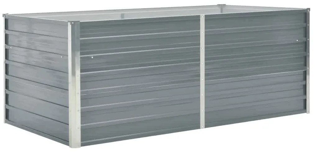 vidaXL Ζαρντινιέρα Ψηλή Γκρι 160 x 80 x 45 εκ. Γαλβανισμένος Χάλυβας