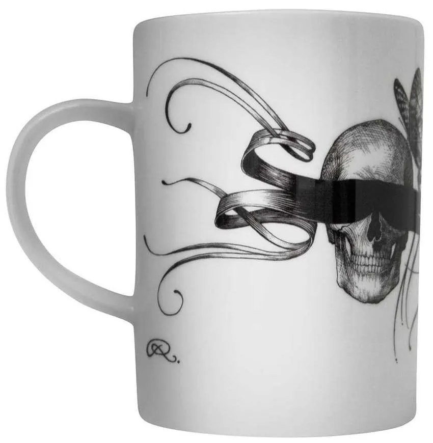 Κούπα Masked Skull Marvellous 09001-MS 10X8cm White-Black Rory Dobner Porcelain