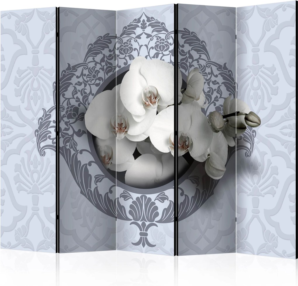 Διαχωριστικό με 5 τμήματα - Orchids: royal pattern II [Room Dividers]