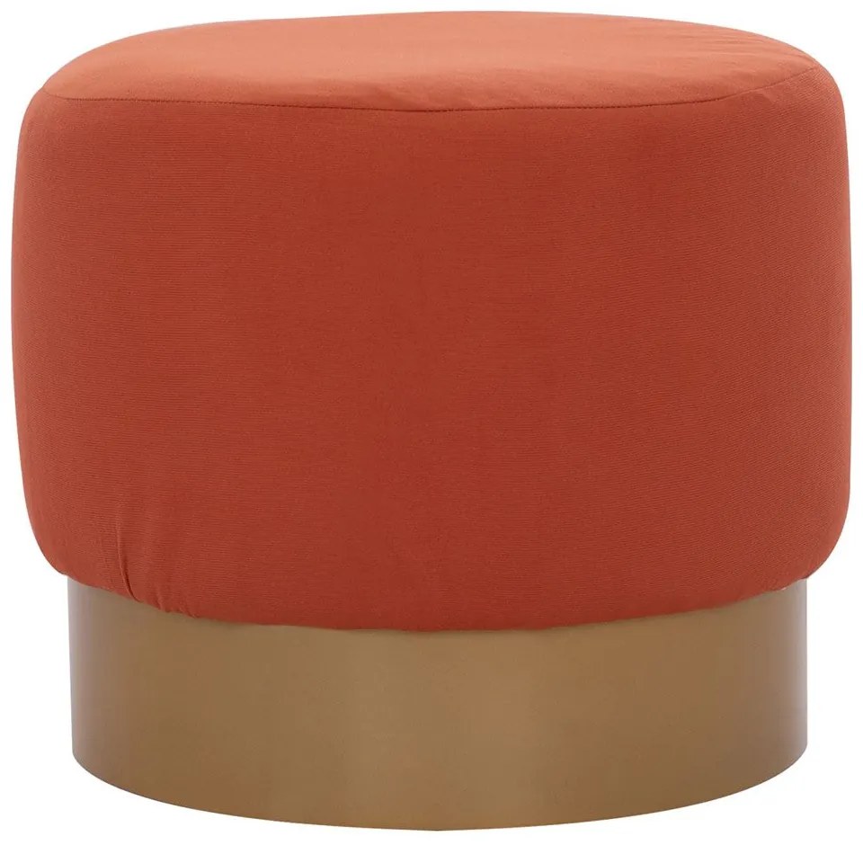 Σκαμπό Vinde HM9260.02 Φ40x35cm Coral-Gold Metal,Fabric,Wood