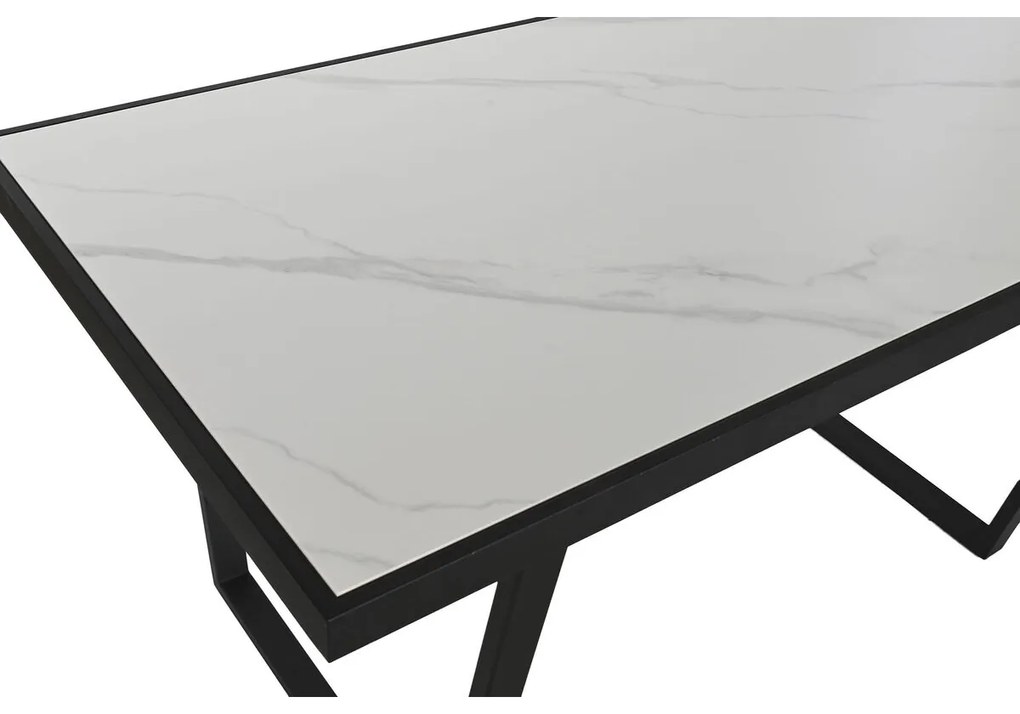 Τραπεζαρία Home ESPRIT Λευκό Μαύρο Μέταλλο 150 x 80 x 75 cm