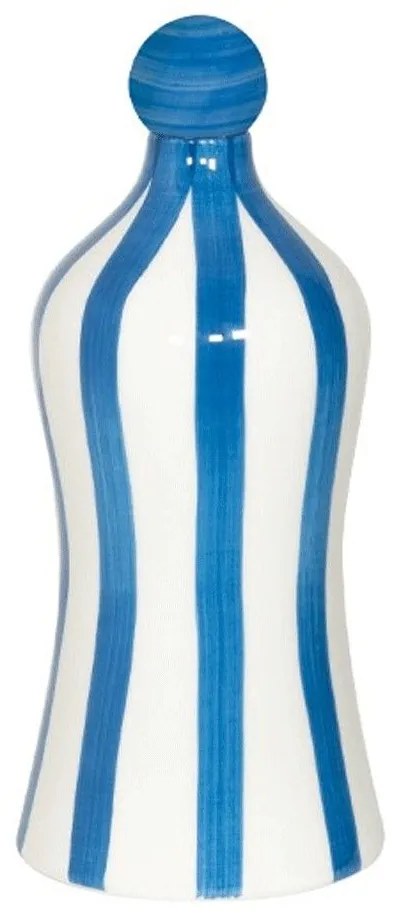 Διακοσμητικό Μπουκάλι Κεραμικό Lido RIG1501 11x26,4cm White-Blue Zafferano Κεραμικό