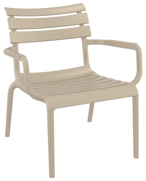 PARIS LOUNGE TAUPE ΠΟΛ/ΝΑ ΠΟΛ/ΝΙΟΥ - (68X70X40/76εκ.), Χρώμα: TAUPE - SIESTA