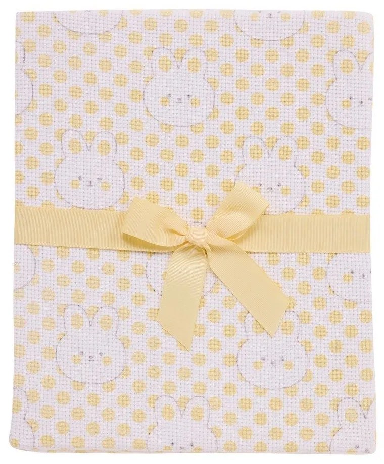 Κουβέρτα Βρεφική Πικέ 4961 Yellow Das Home Αγκαλιάς 75x100cm 100% Βαμβάκι