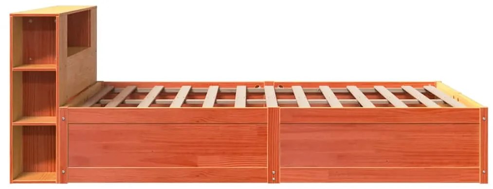 vidaXL Σκελετός Κρεβατιού Χωρίς Στρώμα Καφέ 140x200 Μασίφ Ξύλο Πεύκου