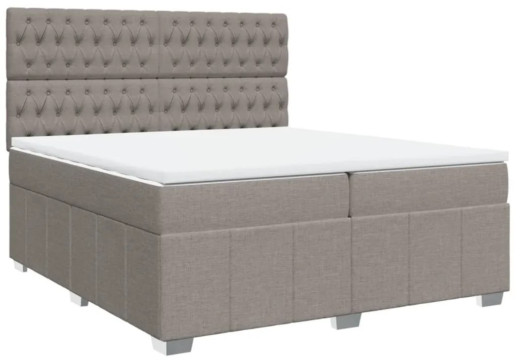 ΚΡΕΒΑΤΙ BOXSPRING ΜΕ ΣΤΡΩΜΑ TAUPE 200X200 ΕΚ. ΥΦΑΣΜΑΤΙΝΟ 3291786