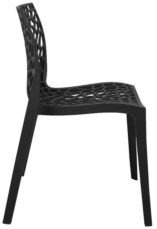 Καρέκλα Hush στοιβαζόμενη pp μαύρο 50x57x81 εκ. 50x57x81 εκ.