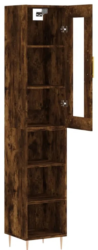 vidaXL Ντουλάπι Καπνιστή δρυς 34,5x34x180 εκ. από Επεξεργασμένο Ξύλο