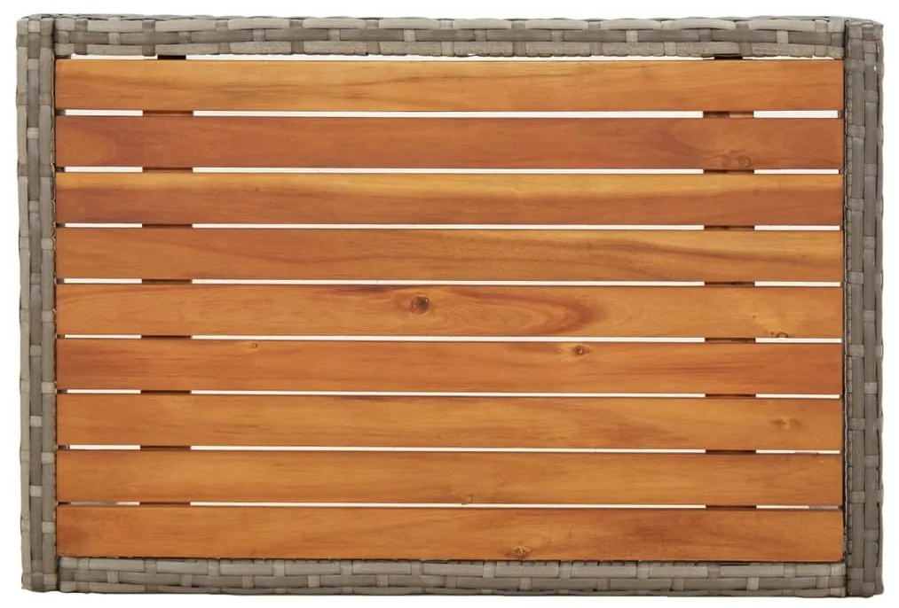 Σετ Τραπεζαρίας Κήπου 4 τεμ. Γκρι Συνθετικό Ρατάν με Μαξιλάρια 3185085