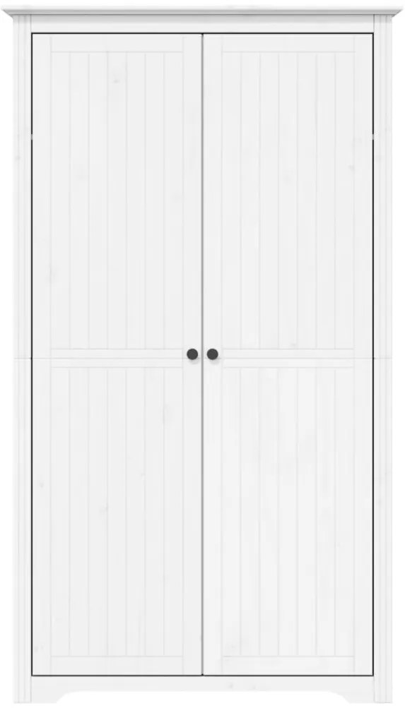 vidaXL Ντουλάπα BODO Λευκή 99x53,5x173 εκ. από Μασίφ Ξύλο Πεύκου