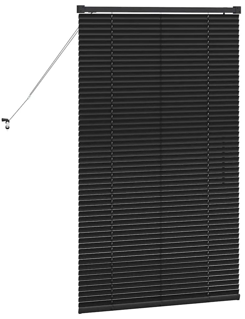 vidaXL Ρολό Παραθύρου με κουρτίνες Μαύρο Αλουμίνιο