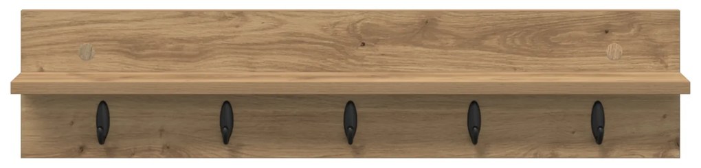 vidaXL Τοίχου Κρεμάστρα με ράφι Επιτοίχιο artisan δρυς 80 x 10.5 x 18 εκ