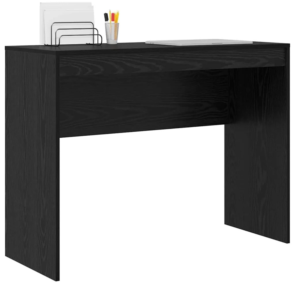 vidaXL Γραφείο Μαύρη δρυς 100 x 40 x 76 εκ. Επεξεργασμένο ξύλο