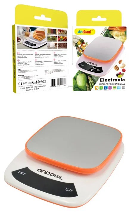 Andowl Ψηφιακή Ζυγαριά Κουζίνας 1gr/3kg Q-C960 - Electronic kitchen scale