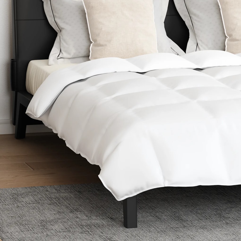 vidaXL Πάπλωμα Άλλο 3 pcs Λευκό 240 x 200 cm Πούπουλο