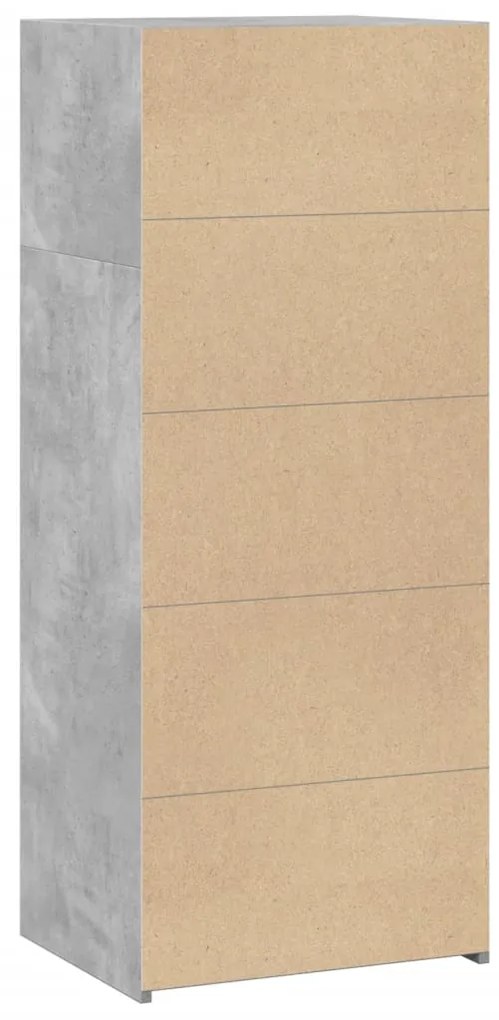 vidaXL Ντουλάπι Γκρι Σκυροδέματος 50x41x124 εκ. από Επεξεργασμένο Ξύλο