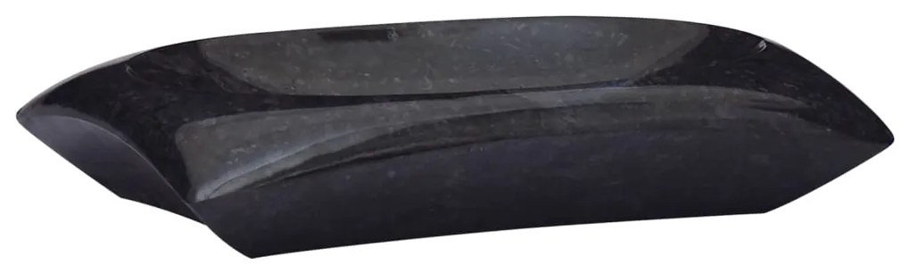vidaXL Νιπτήρας Μαύρος 50 x 35 x 10 εκ. Μαρμάρινος