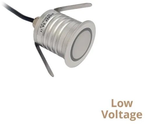 Χωνευτό Σποτ Φωτιστικό Τοίχου LED 3W 12-24V Ασημί ΙΡ67 Mabel 4317900 Viokef-4317900-Ασημί 4317900