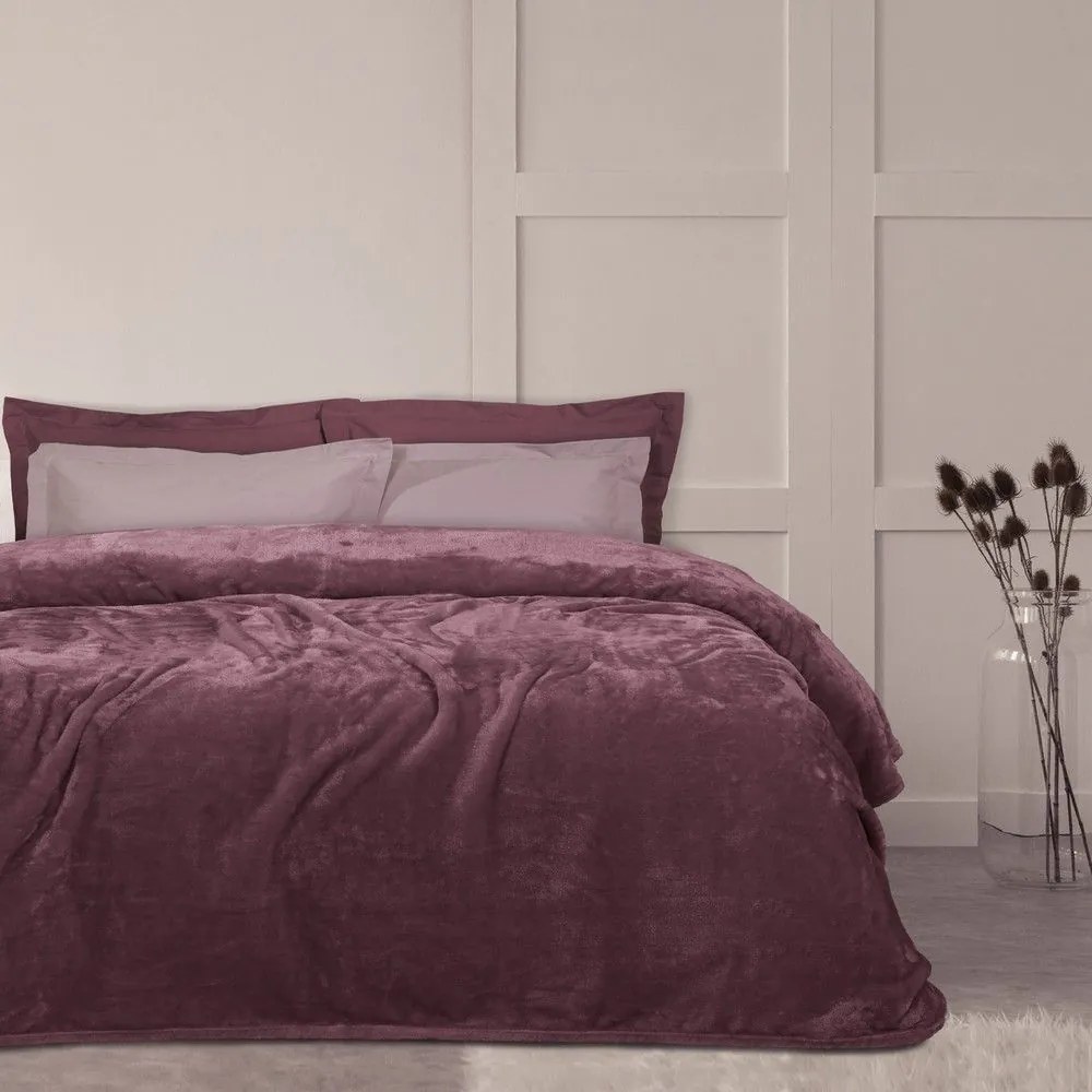 Κουβέρτα 1347 Velour Pomegranate Das Home Single 160x220cm Πολυέστερ
