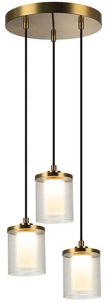 Φωτιστικό Οροφής 23021 Φ30x220cm Dim Led 2214lm 20W 3000K Gold