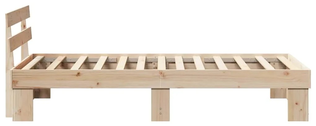 vidaXL Σκελετός Κρεβατιού με κεφαλάρι Καφέ 80 x 200 cm