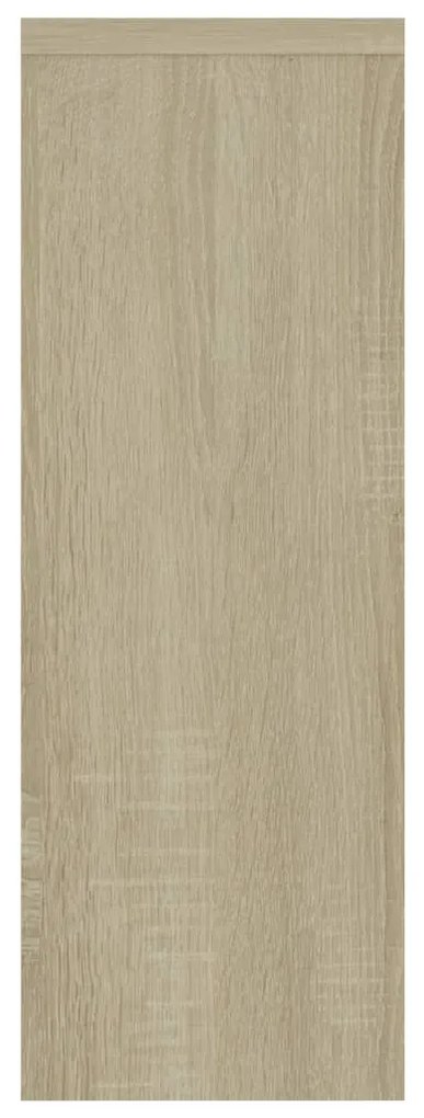 Ραφιέρα Τοίχου Λευκό/Sonoma Δρυς 45,1x16x45,1εκ. από Επεξ. Ξύλο - Λευκό
