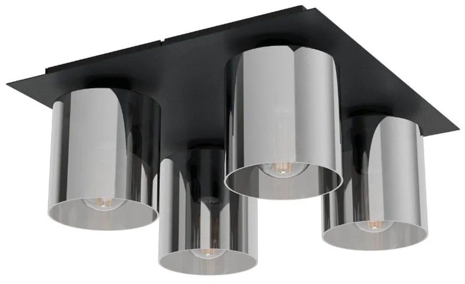 Φωτιστικό Οροφής - Πλαφονιέρα Gorosiba 99632 38x38x17cm 4xE27 Black-Silver Eglo