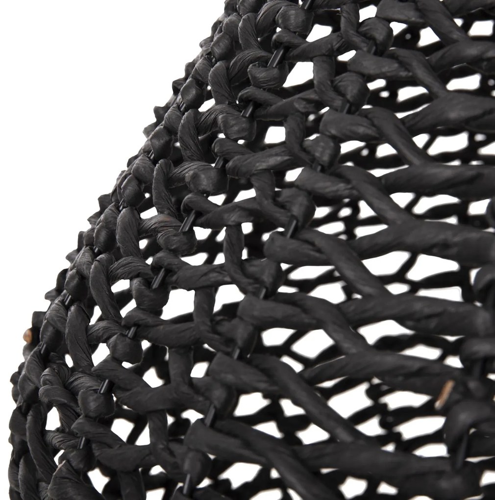 Φωτιστικό Οροφής C4346 Paper Rope Μπέζ και Μαύρο Φ55,5x44Υεκ. 55.5x55.5x140 εκ.