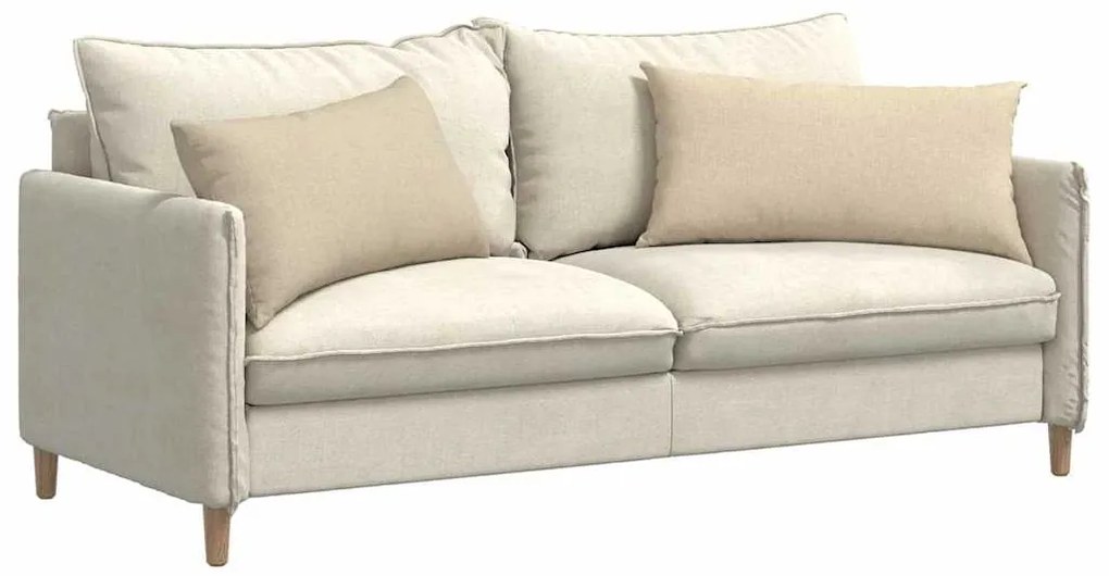 vidaXL Μαξιλάρι Καναπέ 2 pcs Κρεμ 80 x 40 cm ύφασμα