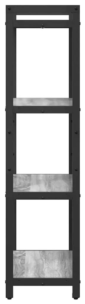 vidaXL Βιβλιοθήκη Γκρι sonoma 60 x 30 x 118 εκ Επεξεργασμένο ξύλο