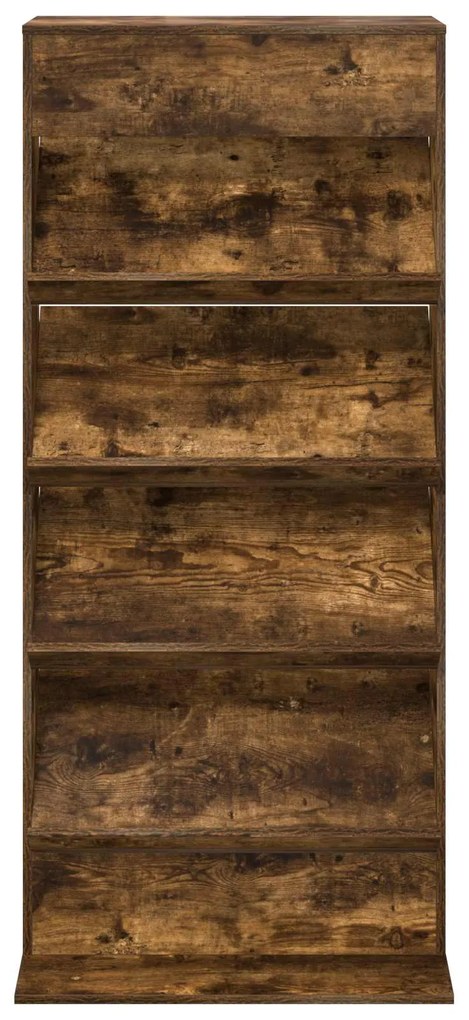 vidaXL Ράφι Περιοδικών με ράφι Καπνιστό Δρύς 70 x 41 x 156 εκ.