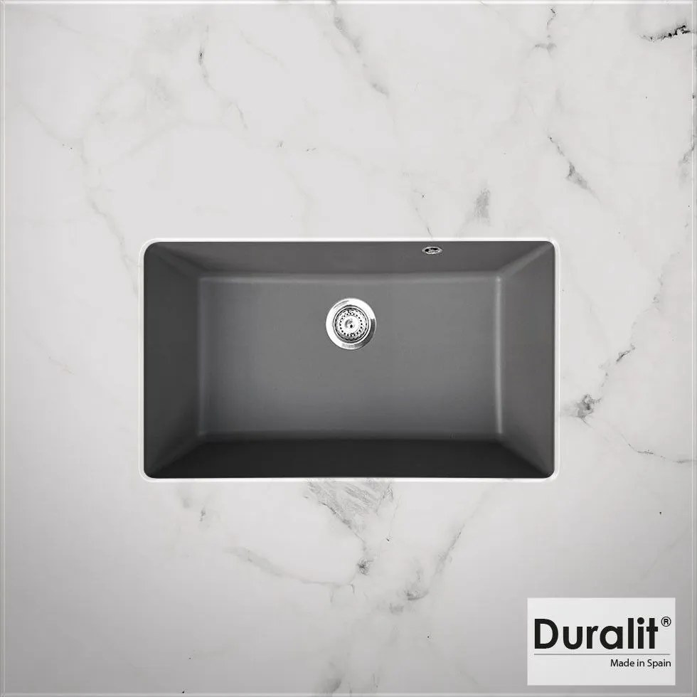 Duralit KZ075U Concrete Υποκαθήμενος Συνθετικός Νεροχύτης Με 1 Γούρνα 76x50 cm