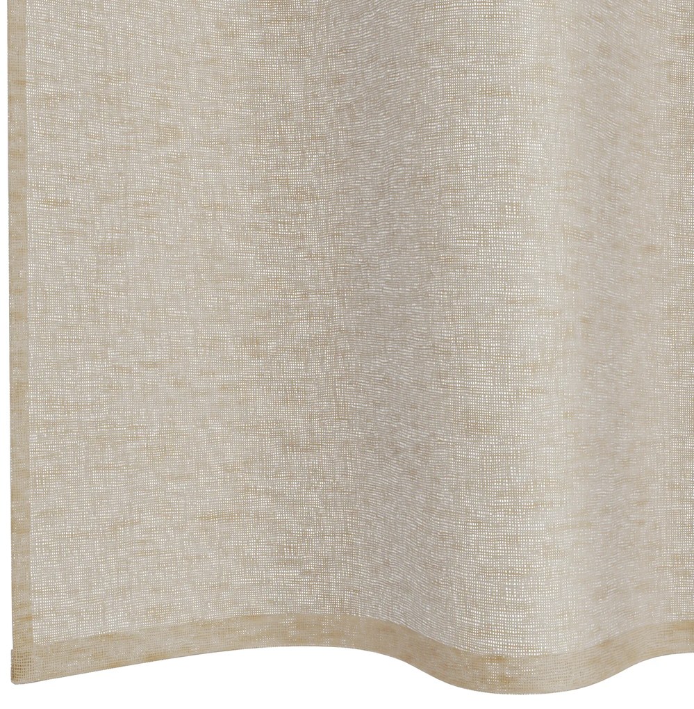vidaXL Κουρτίνες με κουρτίνες 2 pcs Άμμος 140 x 225 cm Πολυεστέρας