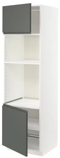 METOD ψηλό ντουλάπι για φούρνο/μικροκυμάτων με 2 πόρτες/ράφια, 60x60x200 cm 094.646.70