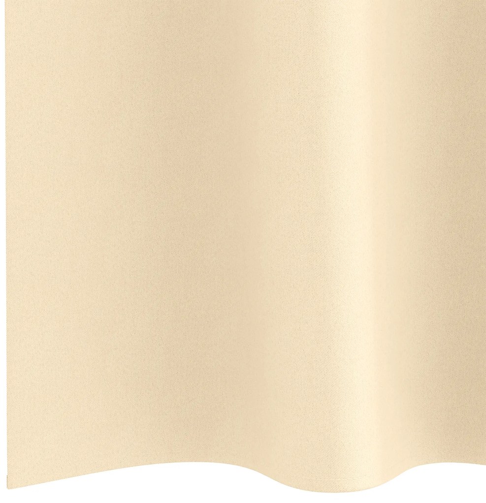 vidaXL Κουρτίνες με κουρτίνες 2 pcs Κρεμ 140 x 140 cm Πολυεστέρας