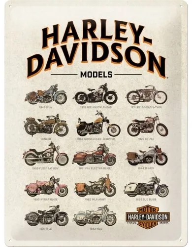 Μεταλλική πινακίδα Harley Davidson - Models