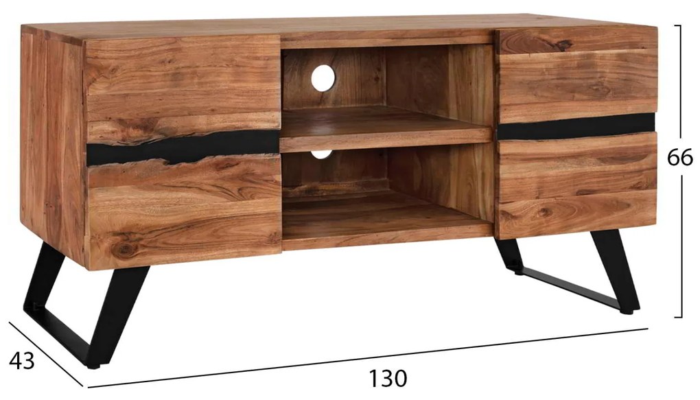 ΕΠΙΠΛΟ TV ALICIA ΜΑΣΙΦ ΞΥΛΟ ΑΚΑΚΙΑΣ ΦΥΣΙΚΟ HM8174.11 130x43x66Y εκ.