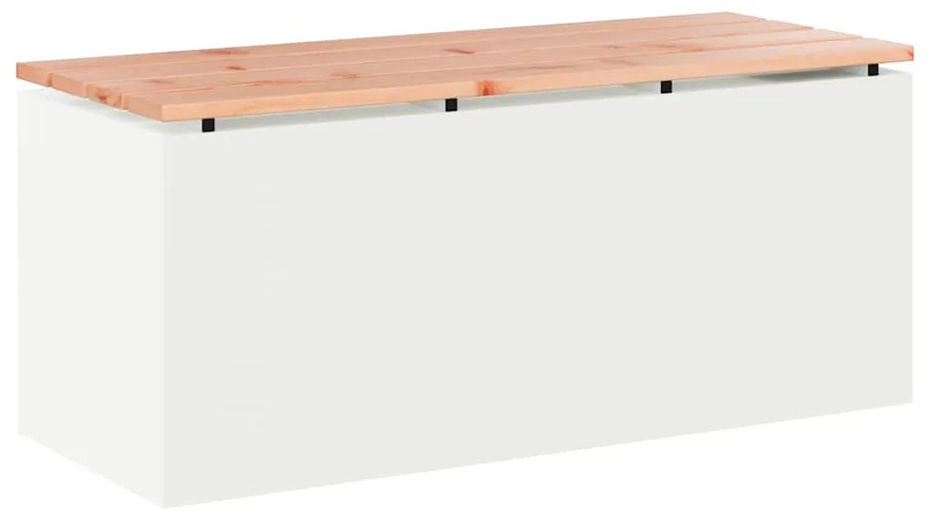 vidaXL Παγκάκι κήπου Λευκό 100 x 40 x 43 εκ Ατσάλι