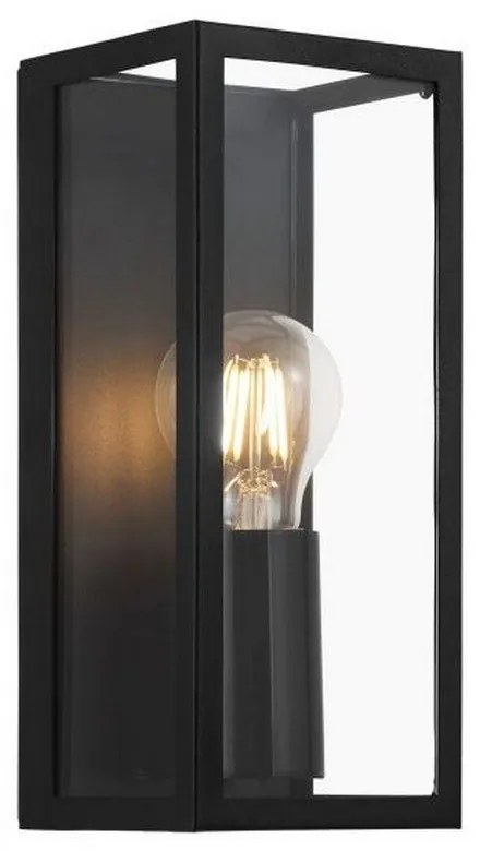 Φωτιστικό Τοίχου-Απλίκα Amezola 99123 1 Black-Clear Eglo Metal, Glass