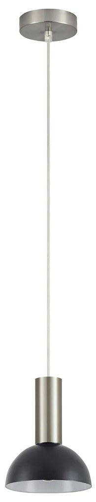 SE21-NM-4-MS3 ADEPT TUBE Nickel Matt Pendant Black Metal Shade+
