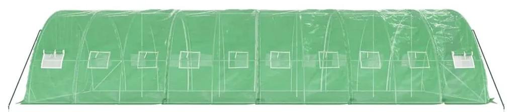 Θερμοκήπιο Πράσινο 50 μ² 10 x 5 x 2,3 μ. με Ατσάλινο Πλαίσιο - Πράσινο